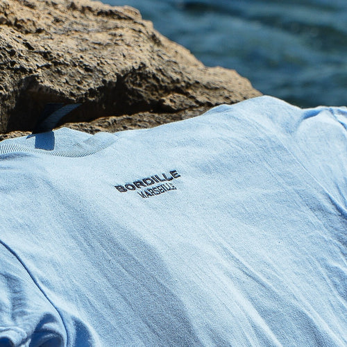Bleu Pastel Brodé Bordille Marseille Unisexe